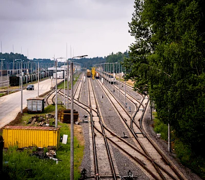 Construcción de la infraestructura del paso fronterizo ferroviario en Siemianówka